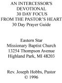 CAn Intercessor's Devotional: 30 day focus - Click To Enlarge